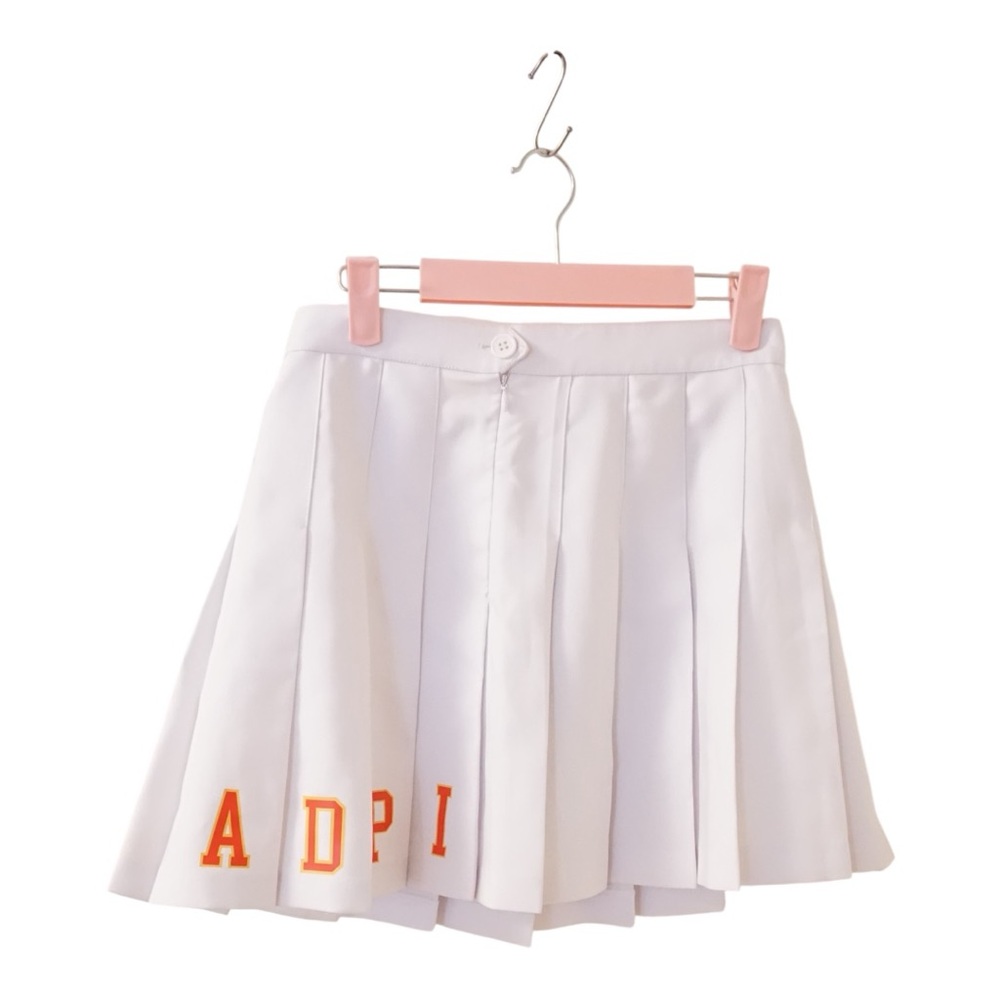 American Apparel ADPI White Pleated Skirt